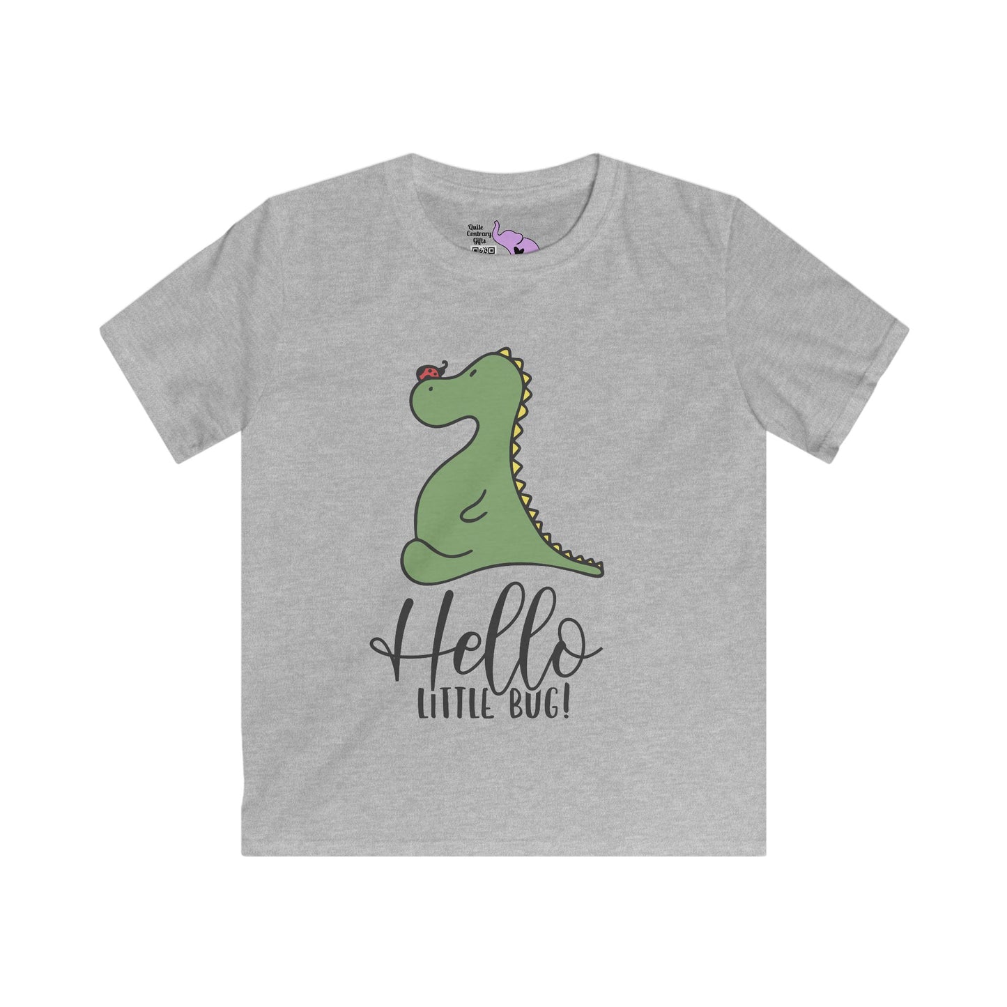 Hello Little Bug (Dinosaur) Kids Softstyle Tee
