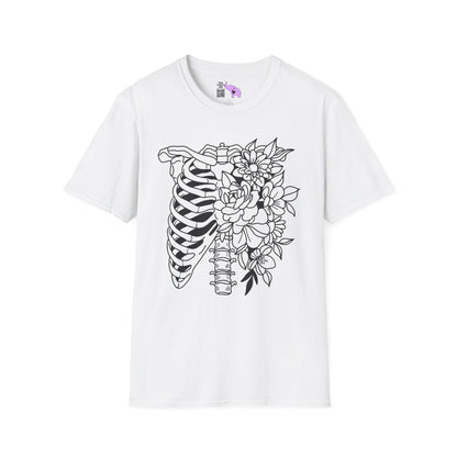 Floral Ribcage Adult T-shirt