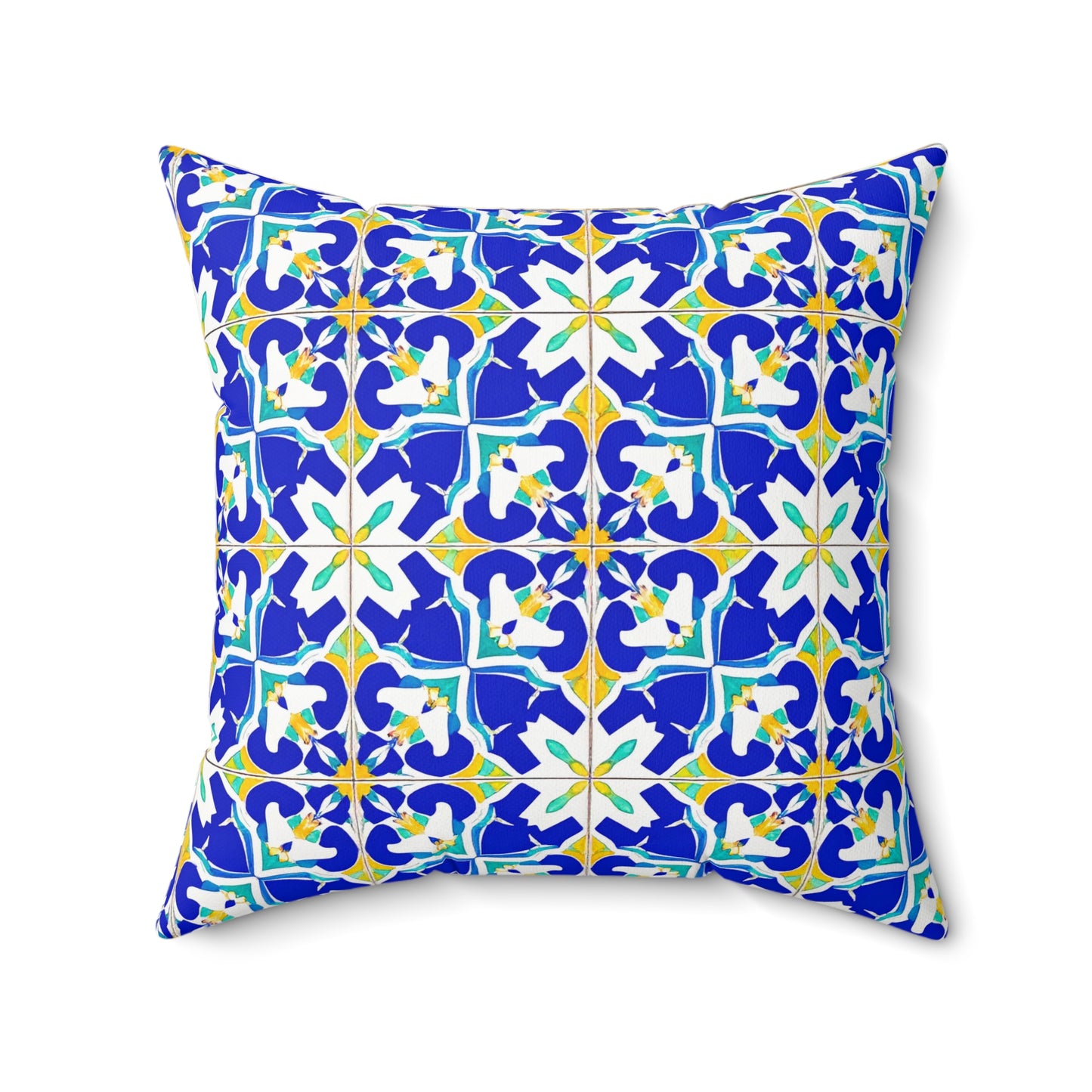 Blue Horizon Mosaic Throw Pillow