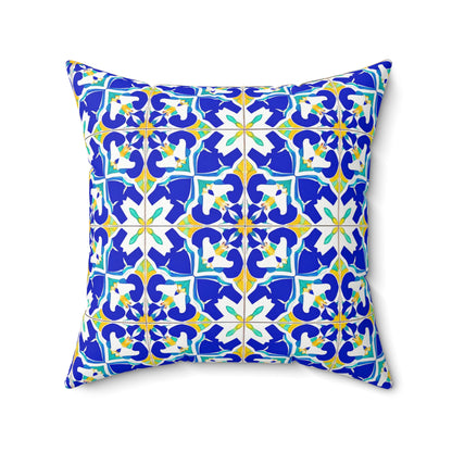 Blue Horizon Mosaic Throw Pillow
