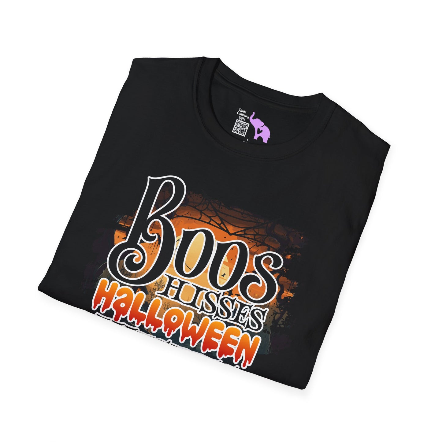 Boos Hisses Halloween Wishes Adult T-shirt