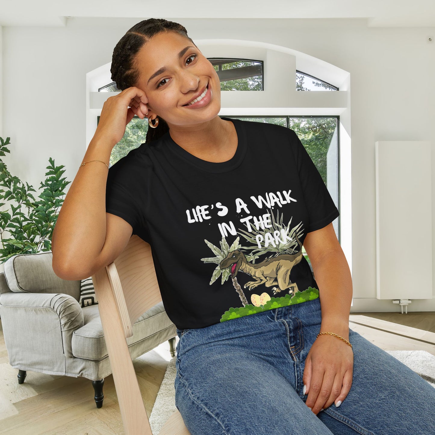 Life's Like A Walk In The Park... Jurassic Park Adult T-shirt