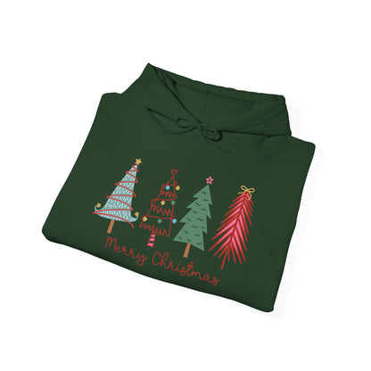 Merry Christmas Trees Adult Heavy Blend™ Hoodie