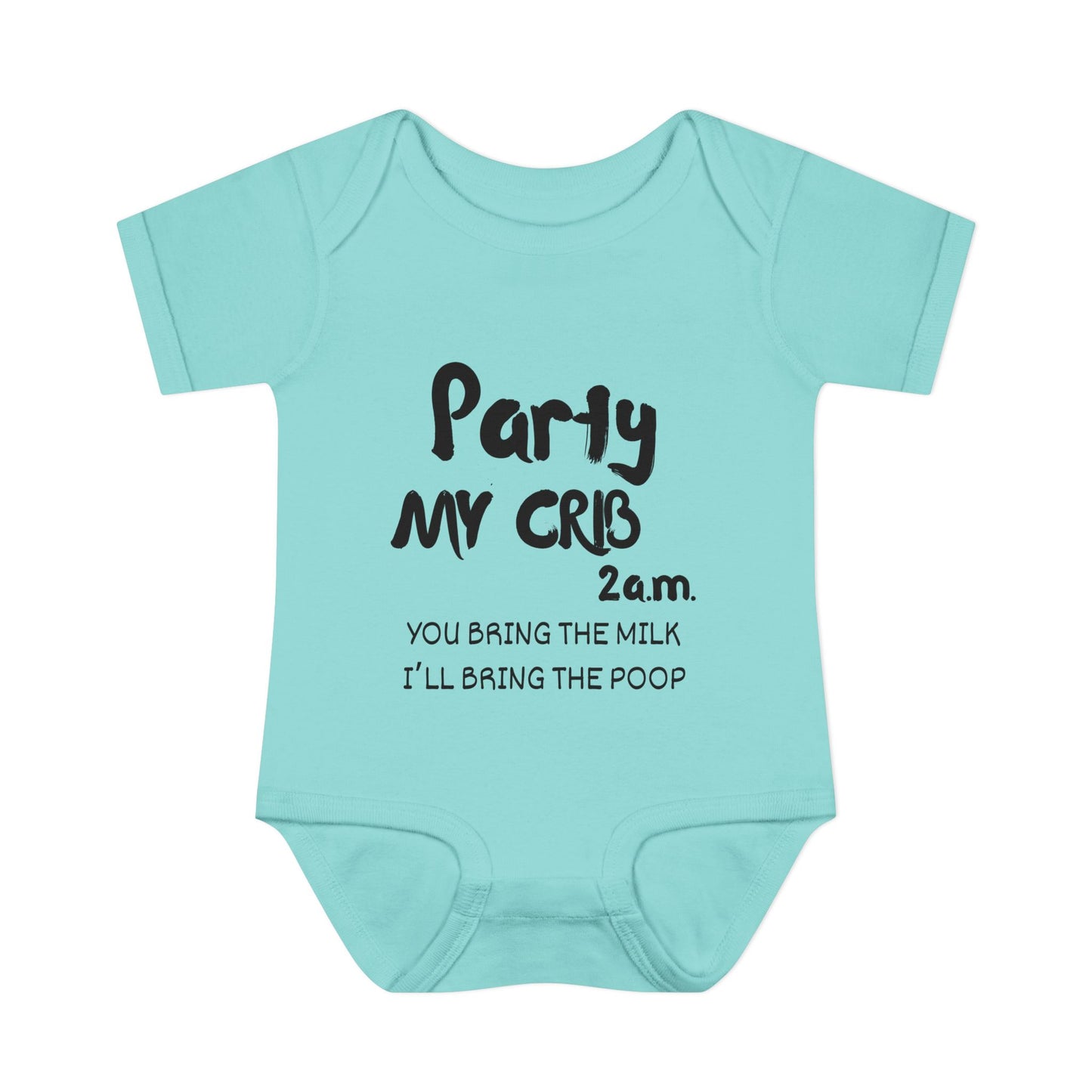 Party My Crib 2AM Infant Baby Rib Bodysuit