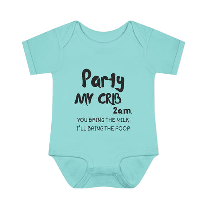 Party My Crib 2AM Infant Baby Rib Bodysuit