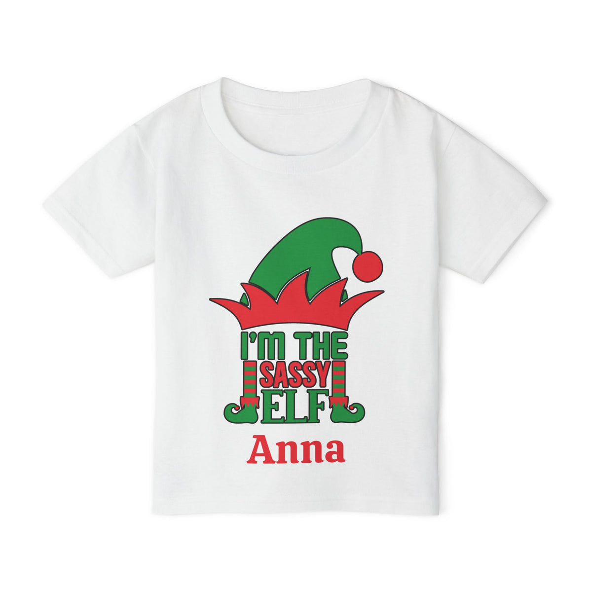 I'm The Sassy Elf Personalized Heavy Cotton™ Toddler T-shirt