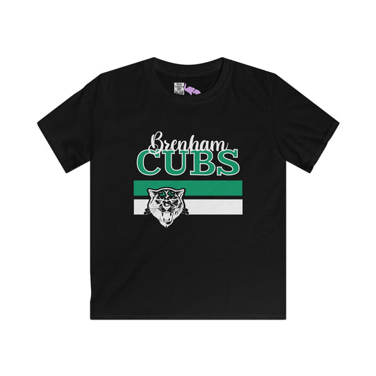 Brenham Cubs w/Mascot & Stripes Youth Softstyle Tee