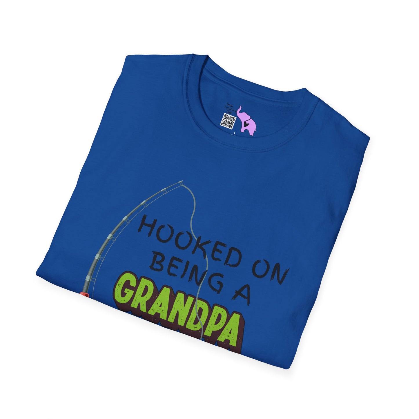 Hooked On Being A Grandpa Adult T-shirt