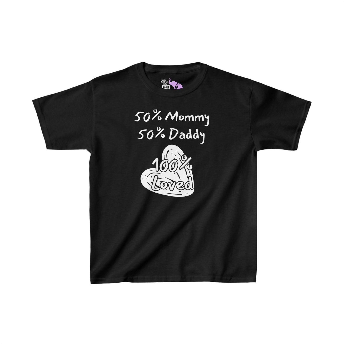 50% Mommy 50% Daddy 100% Loved Kids Heavy Cotton™ Tee