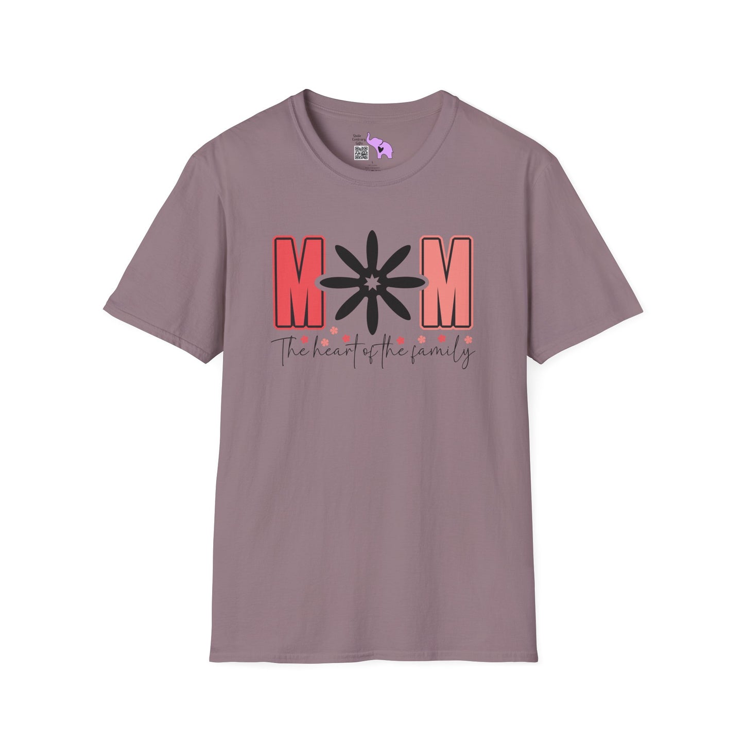 Mom The Heart Of The Family Adult T-shirt