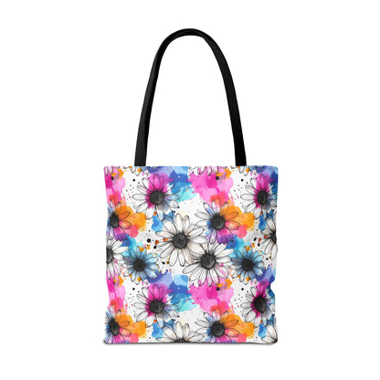 Watercolor Daisy Dream Canvas Tote Bag