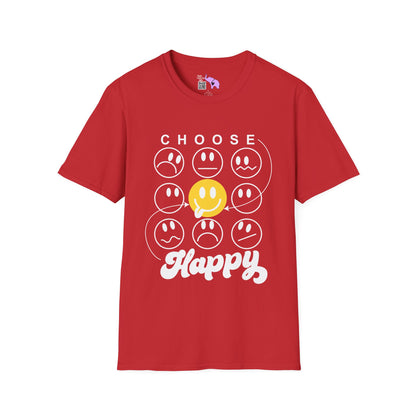 Choose Happy Smiley Faces Adult T-shirt