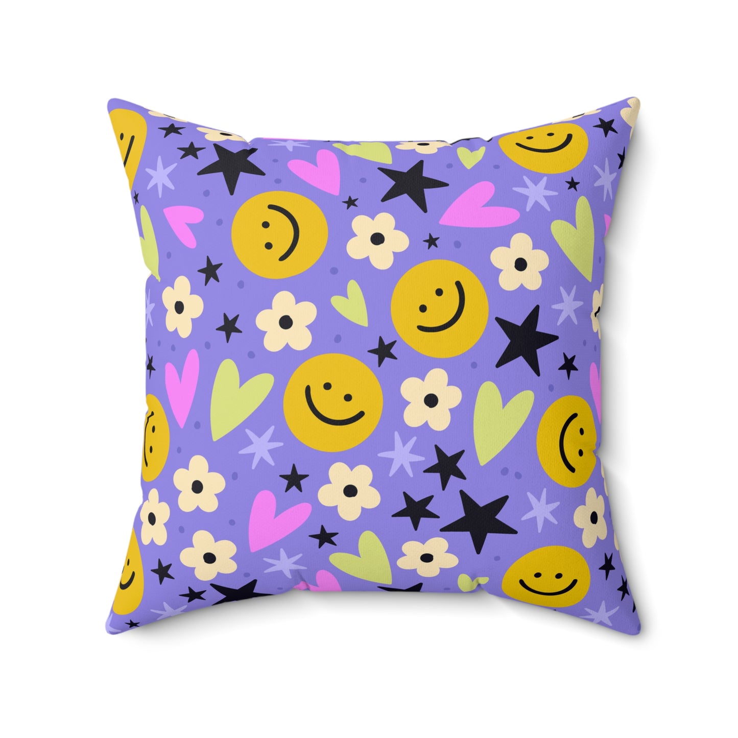 Happy Little Things Throw Pillow