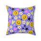 Happy Little Things Throw Pillow