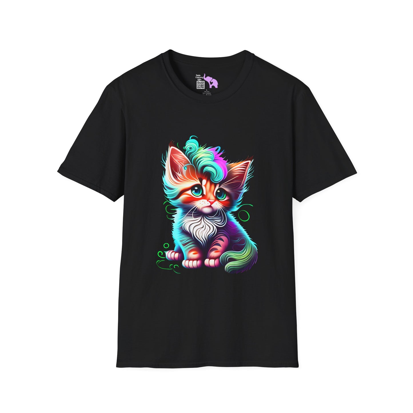 Cute Colorful Kitten 2 Adult T-shirt