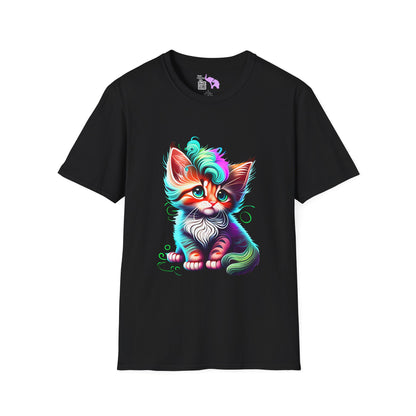 Cute Colorful Kitten 2 Adult T-shirt