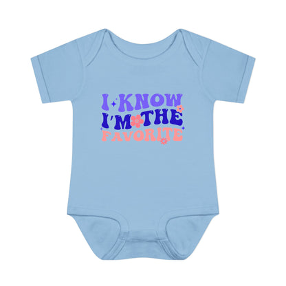 I Know I'm The Favorite Infant Baby Rib Bodysuit