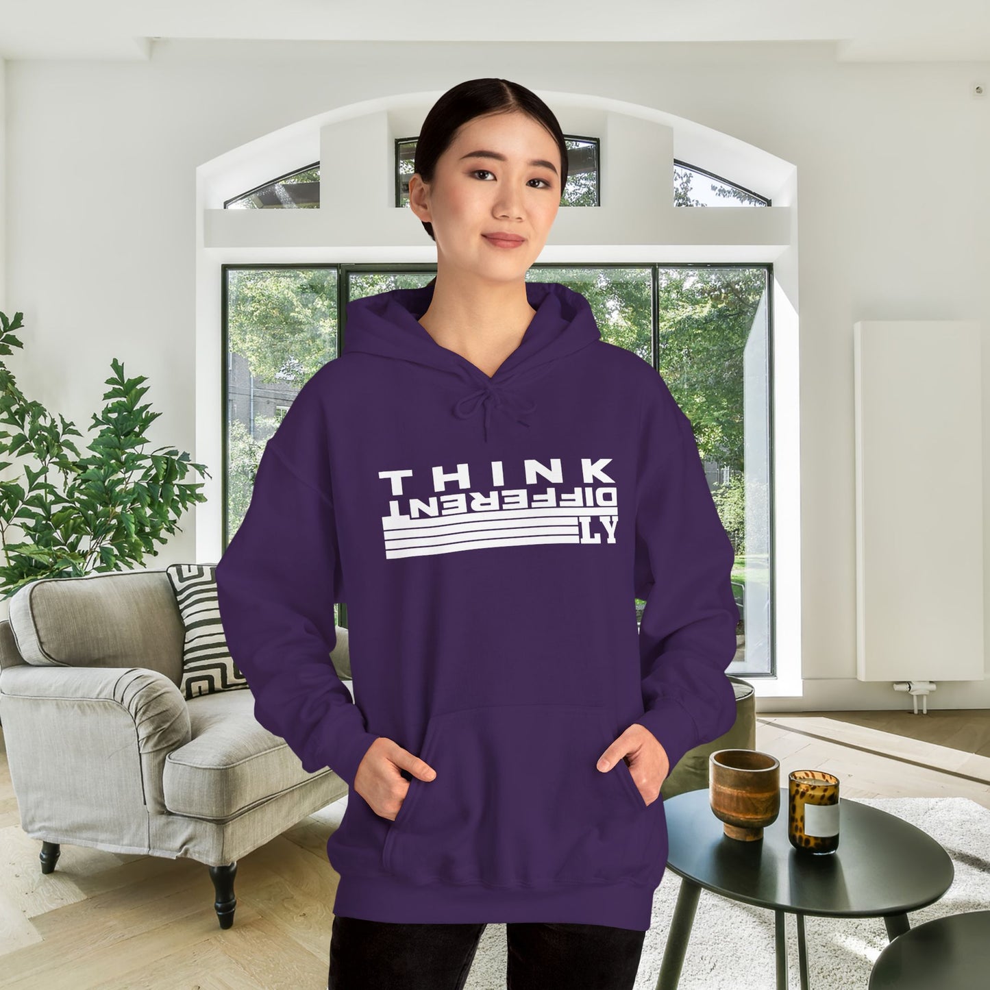 Think Differently Heavy Blend™ Hooded Sweatshirt