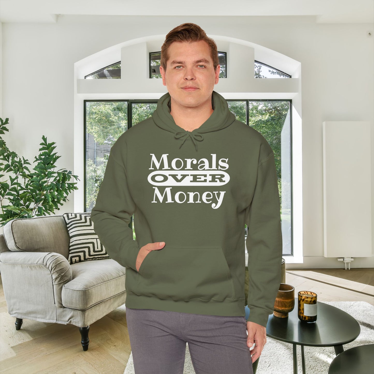 Morals Over Money Heavy Blend™ Hooded Sweatshirt