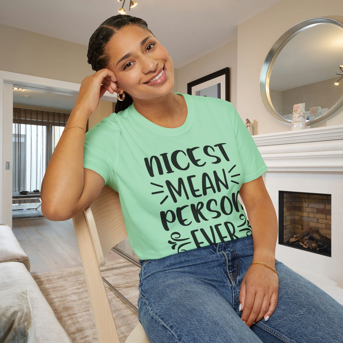 Nicest Mean Person Ever Adult T-shirt