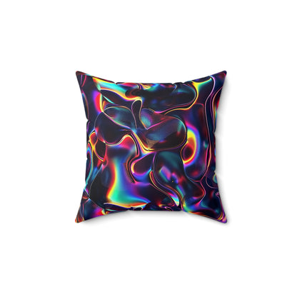 Holographic Mirage Throw Pillow