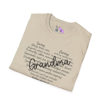 Grandma Descriptive Words Adult T-shirt