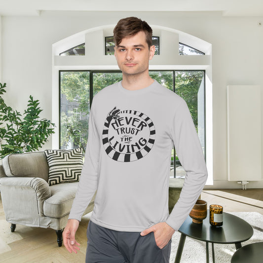 Never Trust The Living Beetlejuice Adult Long Sleeve Tee