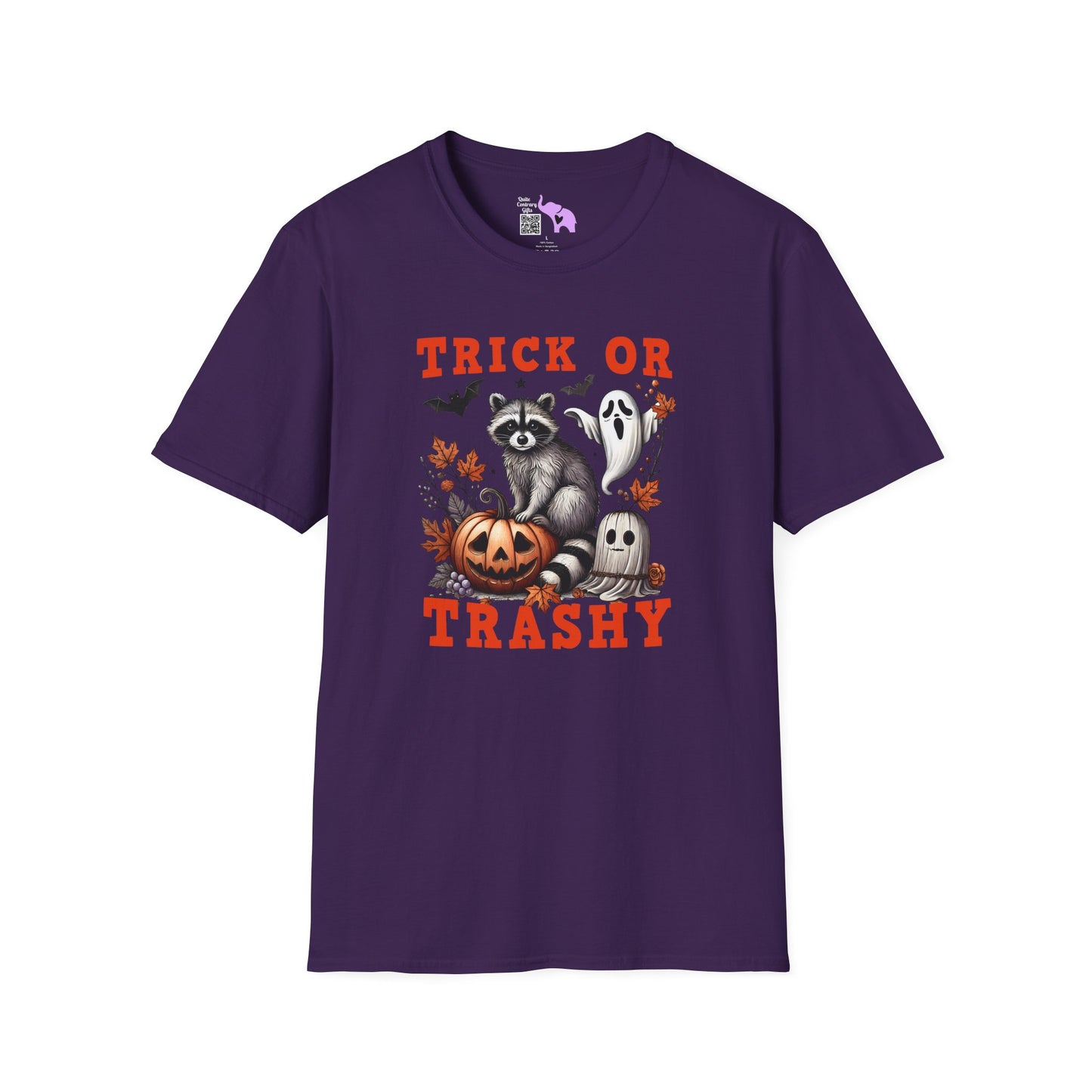 Trick or Trashy Racoon Adult T-shirt