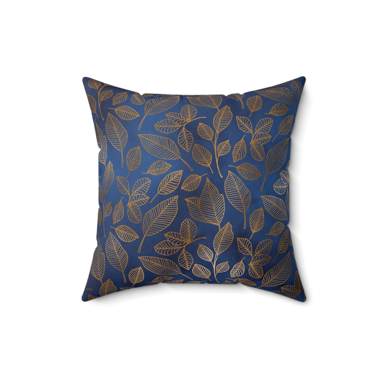 Navy & Gold Botanica Throw Pillow
