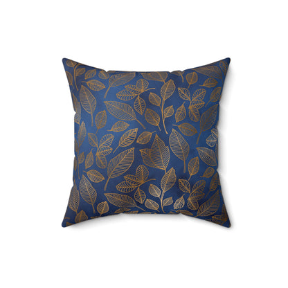 Navy & Gold Botanica Throw Pillow