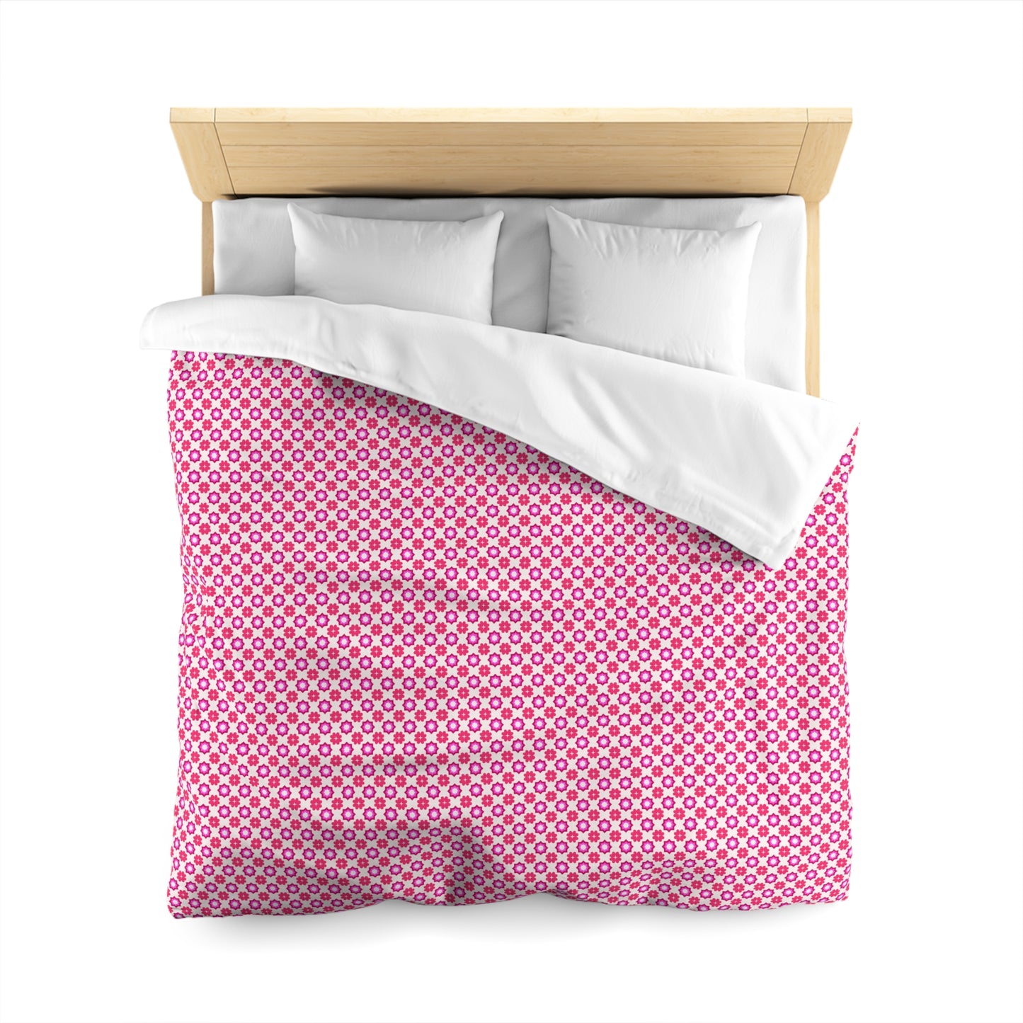 Rosy Star Garden Microfiber Duvet Cover
