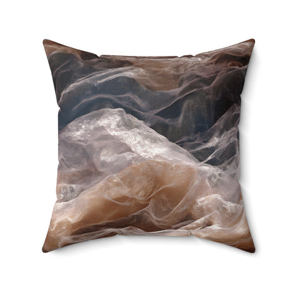 Dawnveil Sheer & Lace Throw Pillow