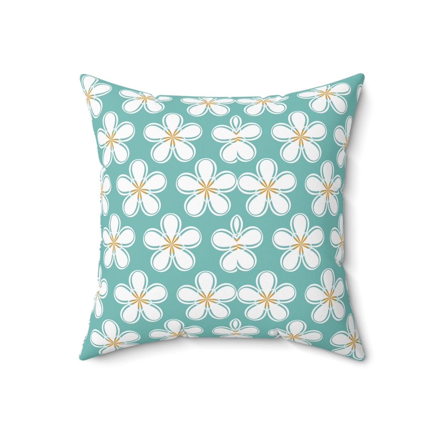 Tealberry Blooms Throw Pillow
