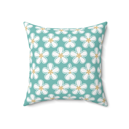 Tealberry Blooms Throw Pillow