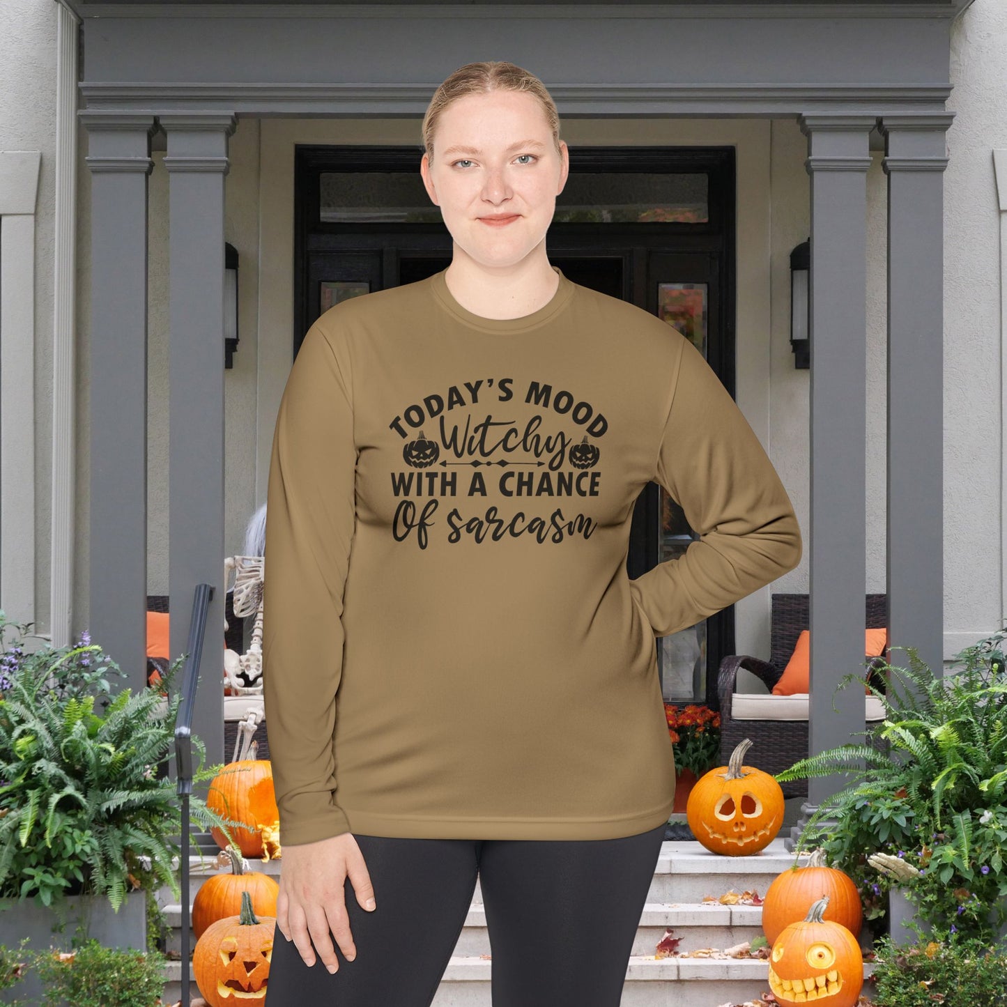 Today's Mood Witchy With A Side of Sarcasm Adult Long Sleeve Tee
