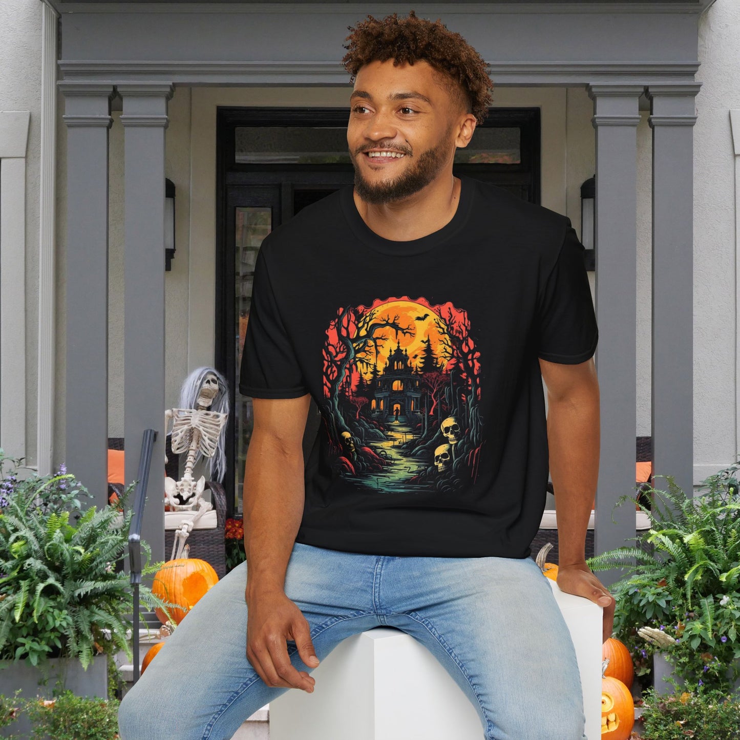 Creepy Cemetery 5 Adult T-shirt
