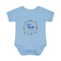 Blue Milestone Wreath Onesie-Four Weeks