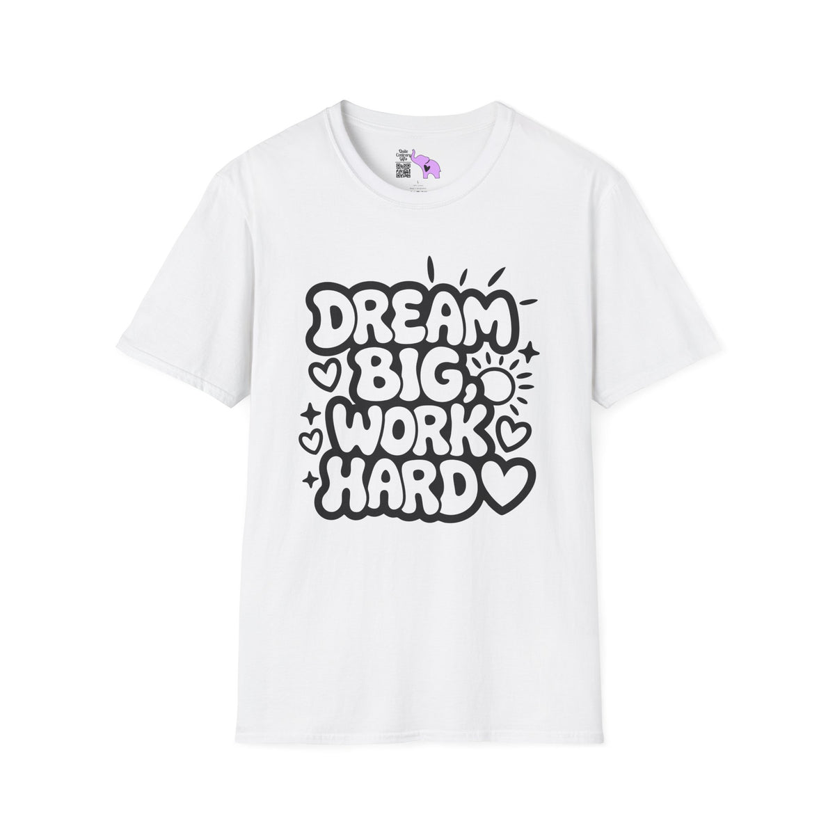 Dream Big Work Hard (Hearts) Adult T-shirt