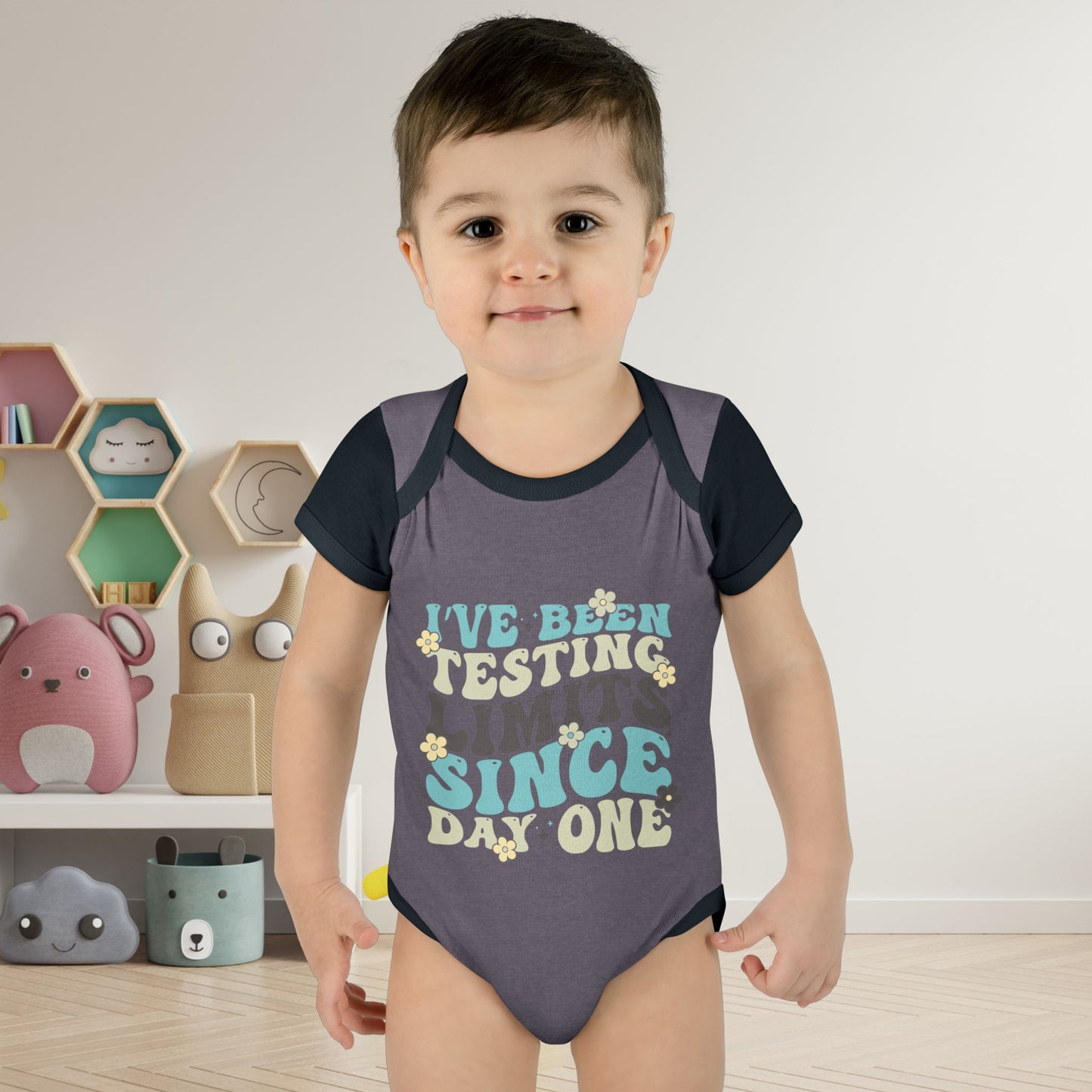 I've Been Testing Limits Since Day One Infant Baby Rib Bodysuit