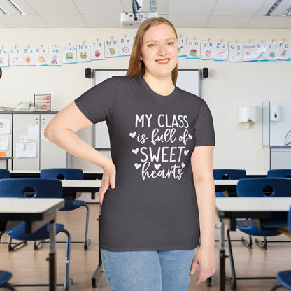 My Class is Full of Sweet Hearts Adult T-shirt