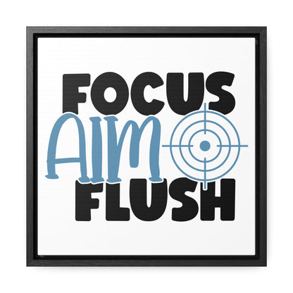 Focus, Aim, Flush Canvas Wraps, Square Frame