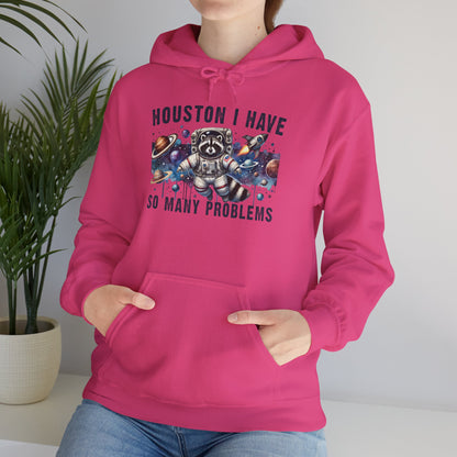 Houston I Have So Many Problems (Panda) Heavy Blend™ Hooded Sweatshirt