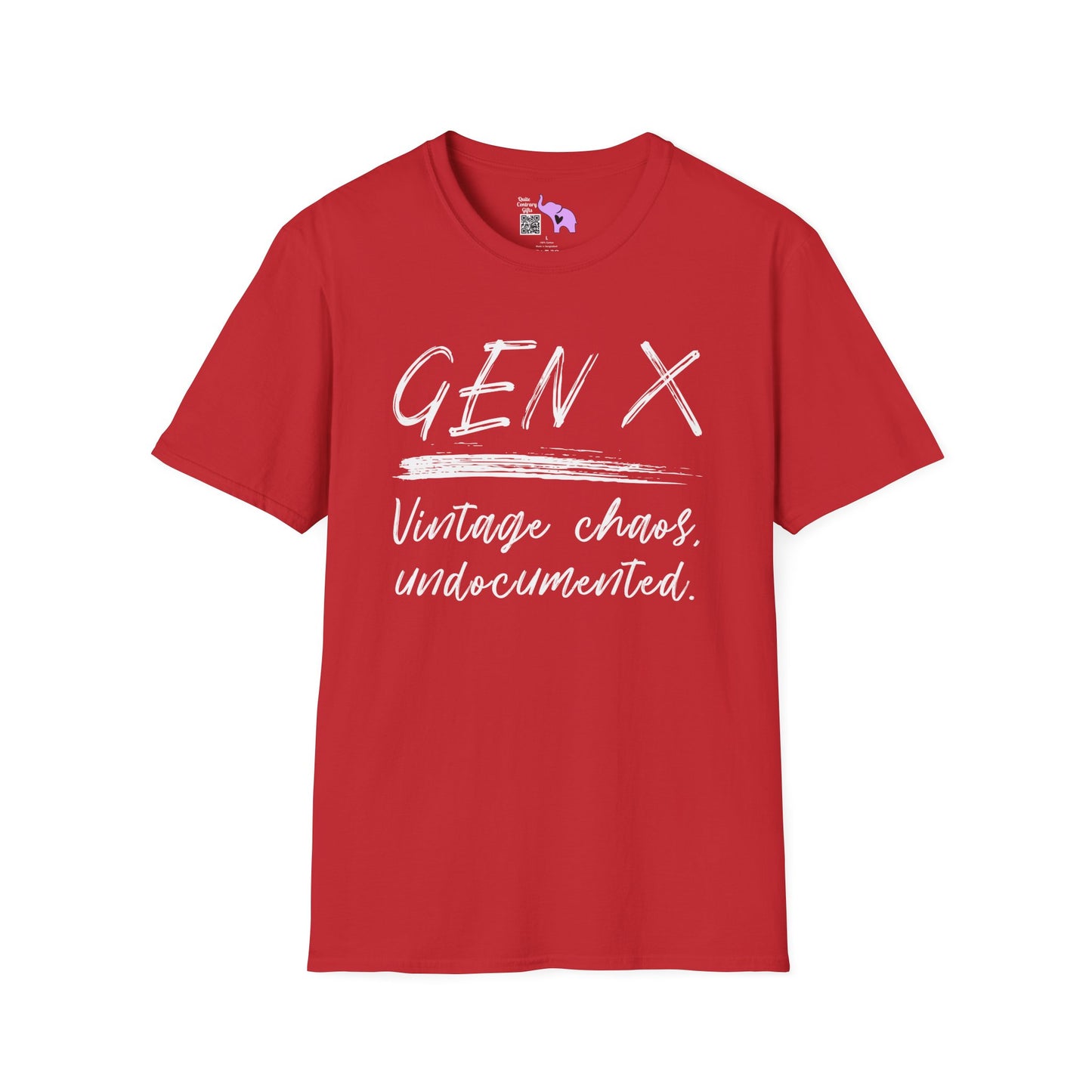 Gen X Vintage Chaos, Undocumented Adult T-shirt