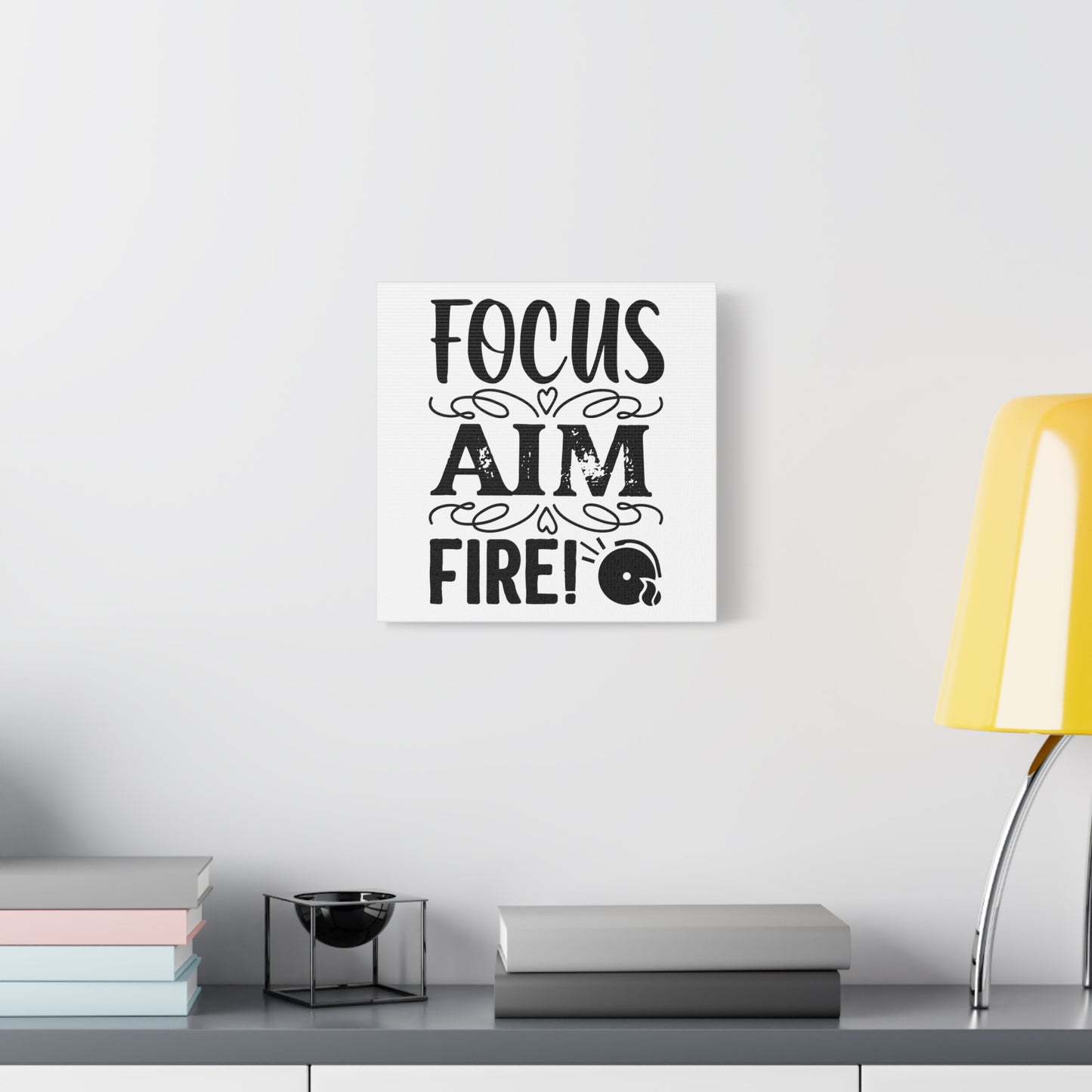 Focus Aim Fire Canvas Art