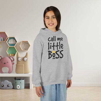 Call Me Little Boss Youth Heavy Blend Hoodie