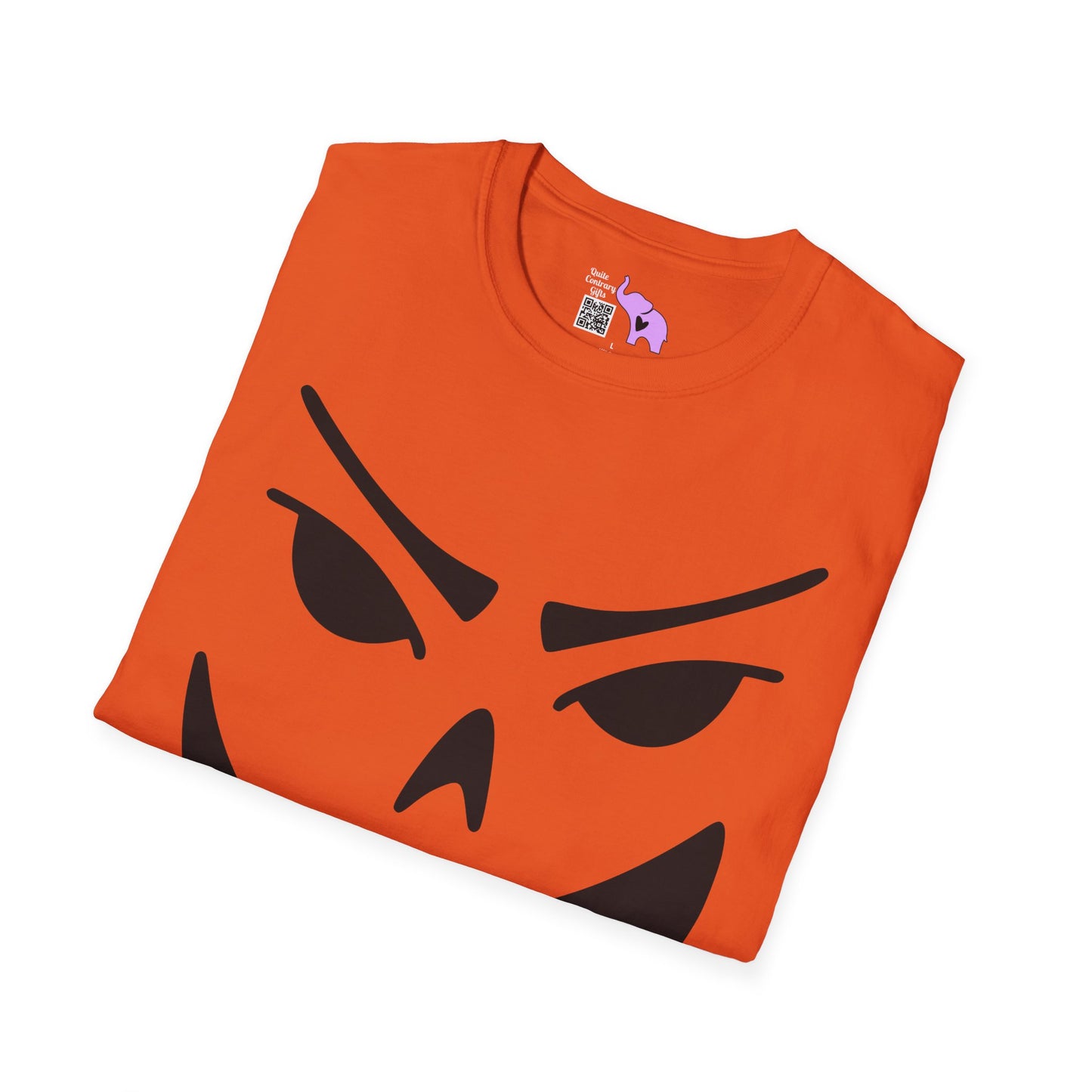 Goofy Grin Jack-O-Lantern Adult Unisex Tshirt