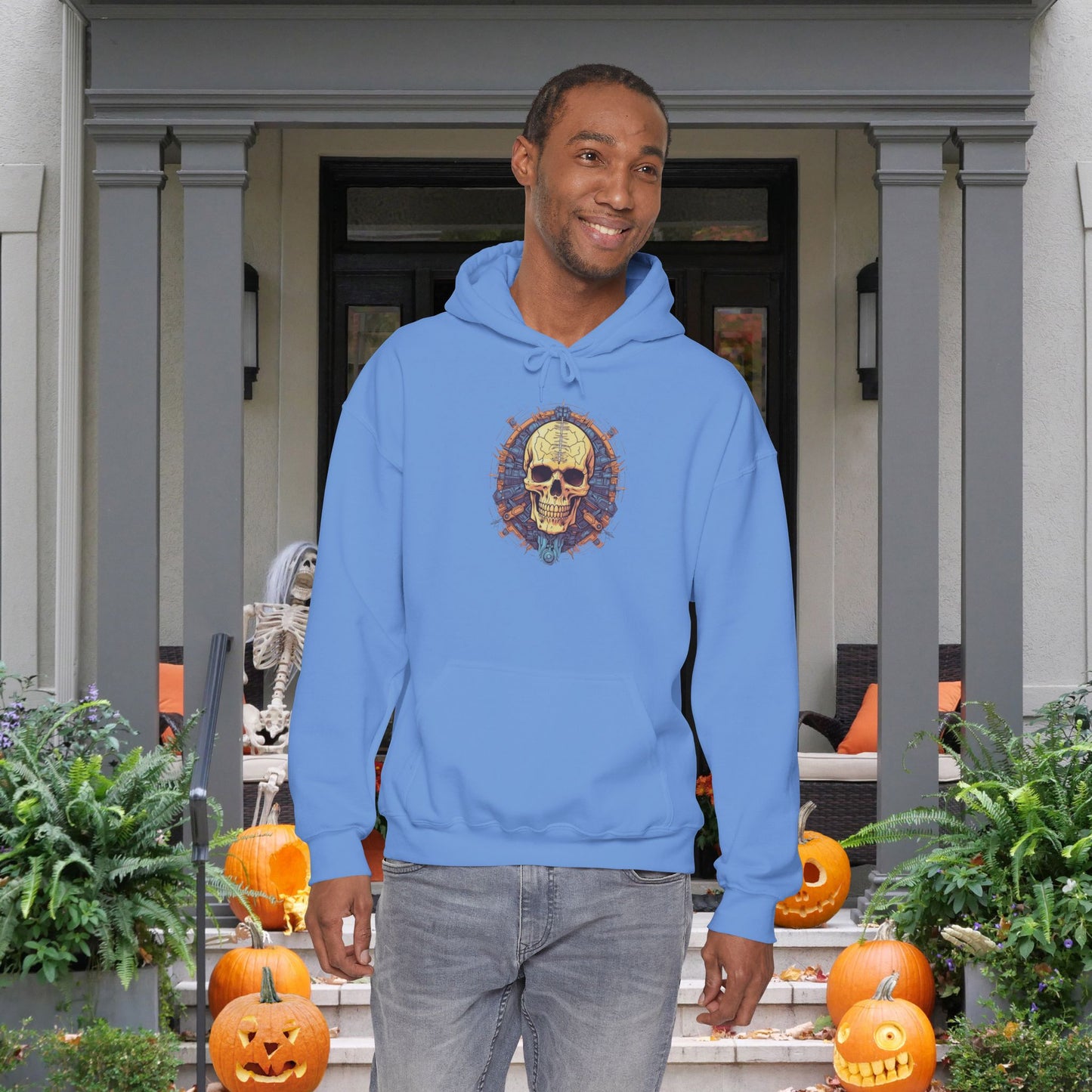 Creepy Skull 3 Heavy Blend™ Hooded Sweatshirt