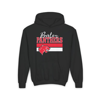 Burton Panthers w/Mascot & Stripes Youth Heavy Blend Hoodie
