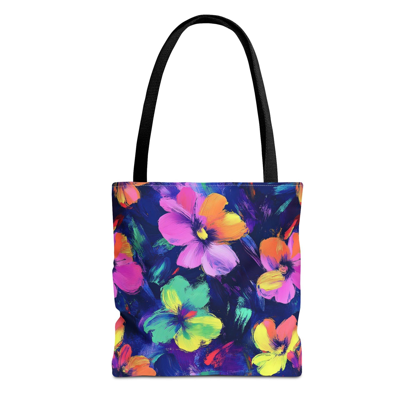 Watercolor Flowers Canvas Tote Bag