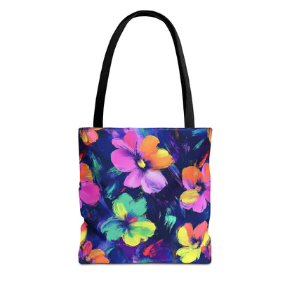 Watercolor Flowers Canvas Tote Bag